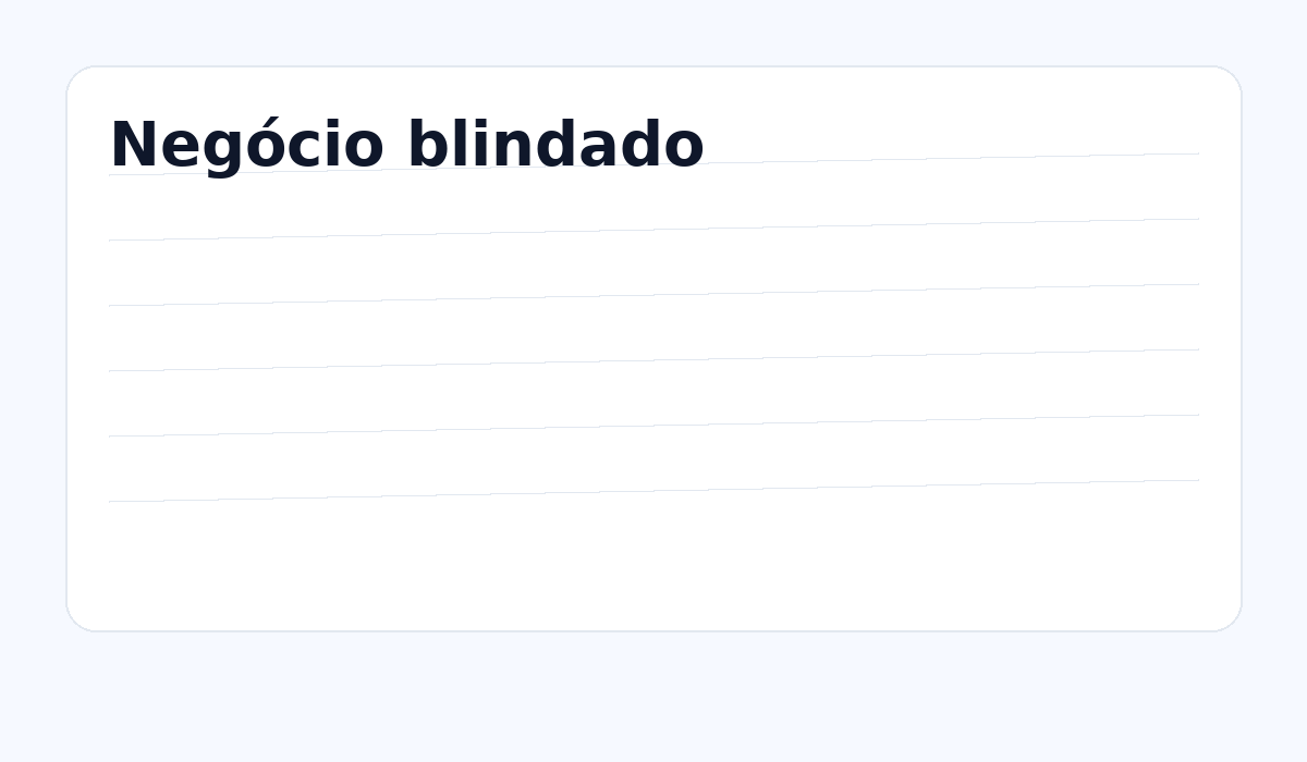 Negócio blindado